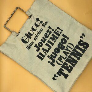 Vintage Holiday Fair Tennis canvas bag - 0020TD
